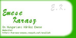 emese karasz business card