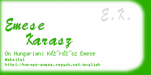 emese karasz business card